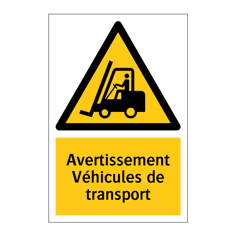 Avertissement Véhicules de transport