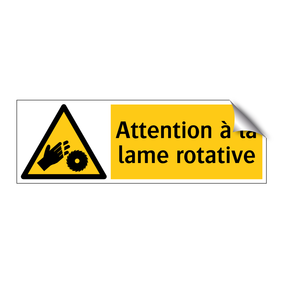 Attention à la lame rotative