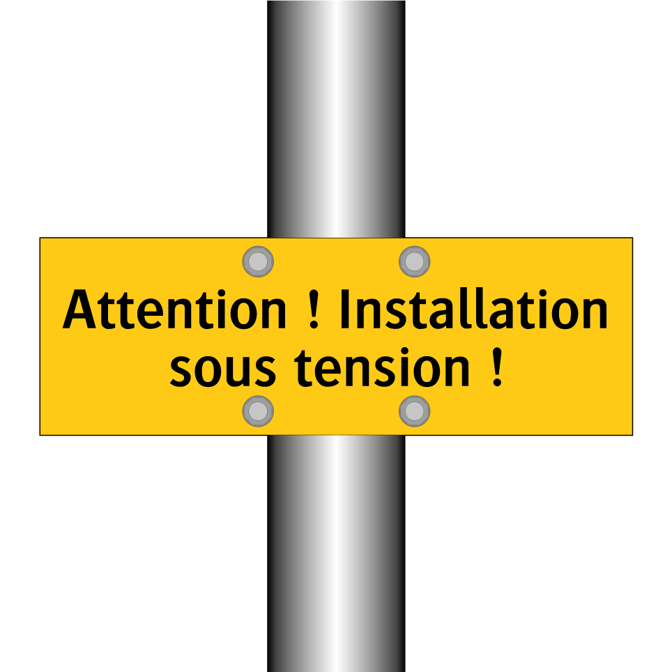 Attention ! Installation sous tension !