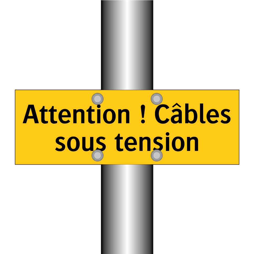 Attention ! Câbles sous tension