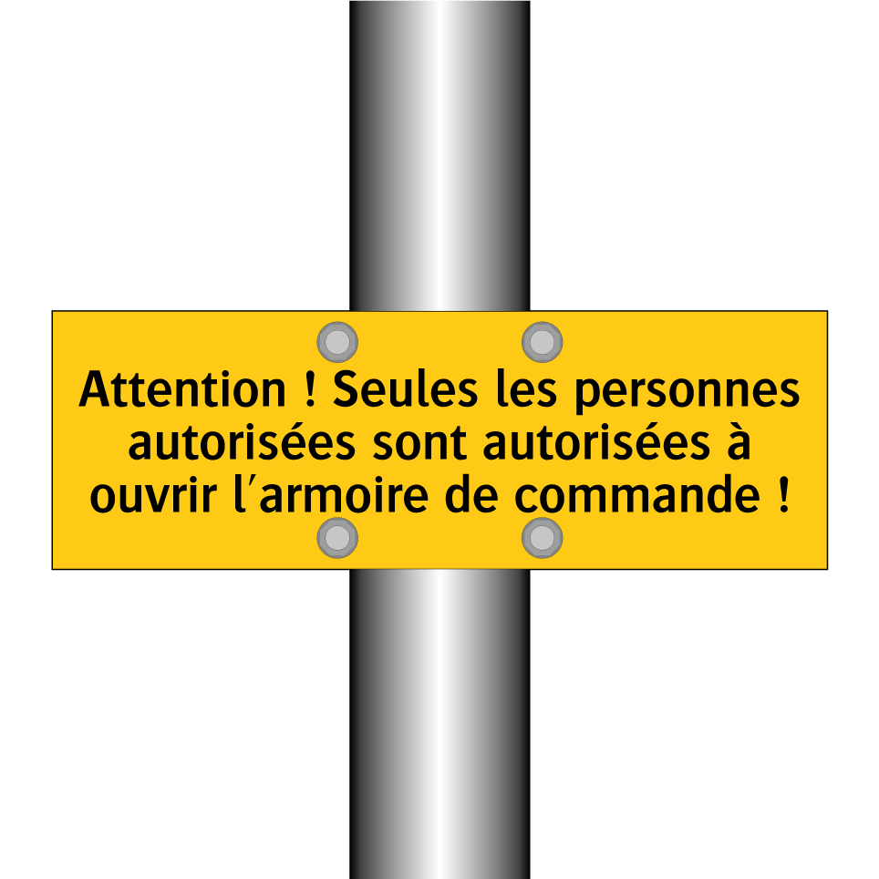 Attention ! Seules les personnes autorisées sont autorisées à ouvrir l'armoire de commande !