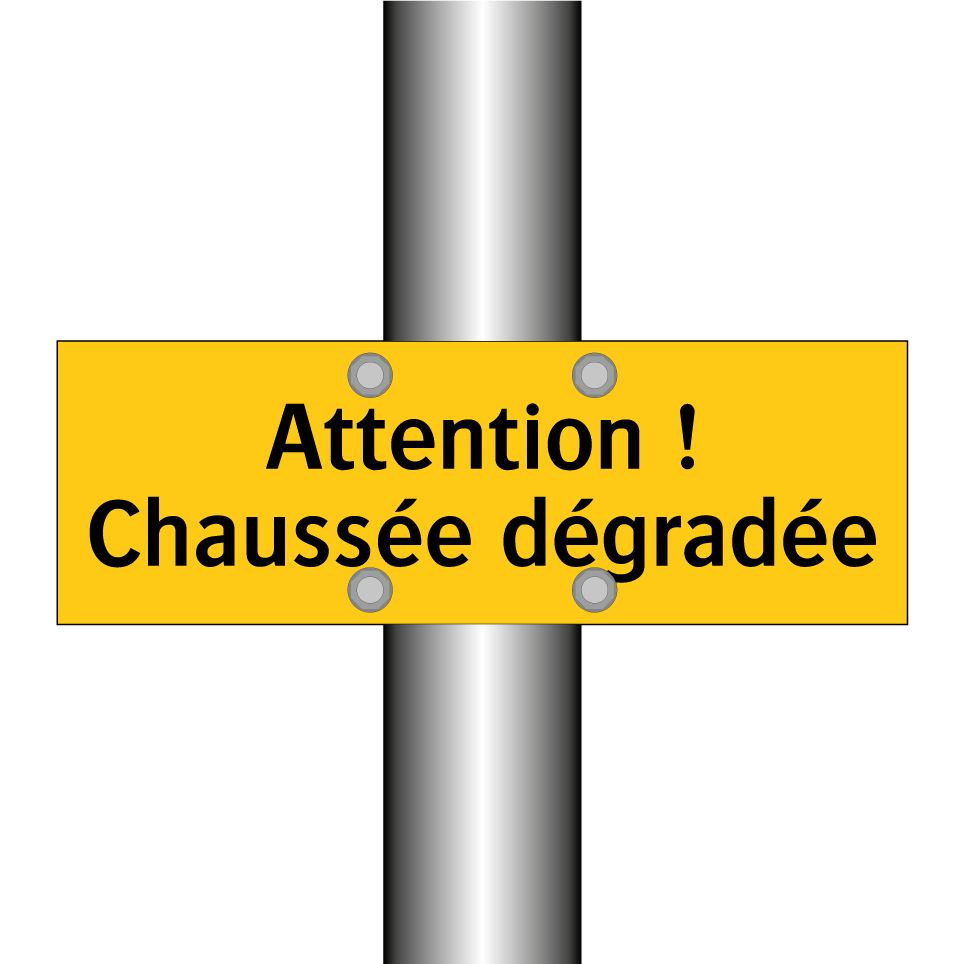 Attention ! Chaussée dégradée