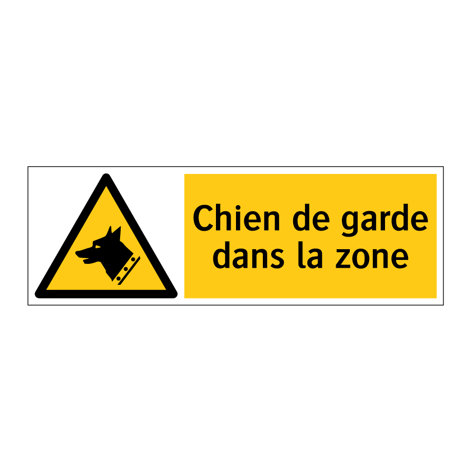 Chien de garde dans la zone