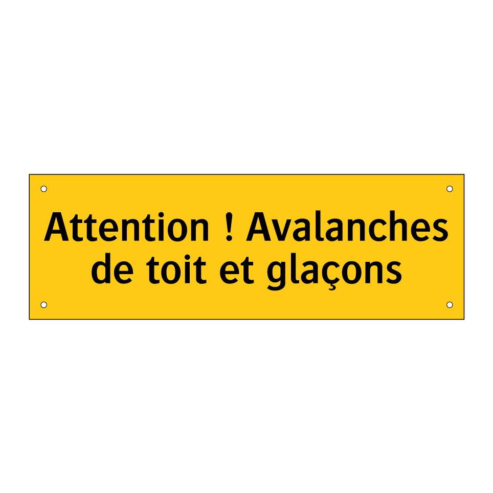 Attention ! Avalanches de toit et glaçons