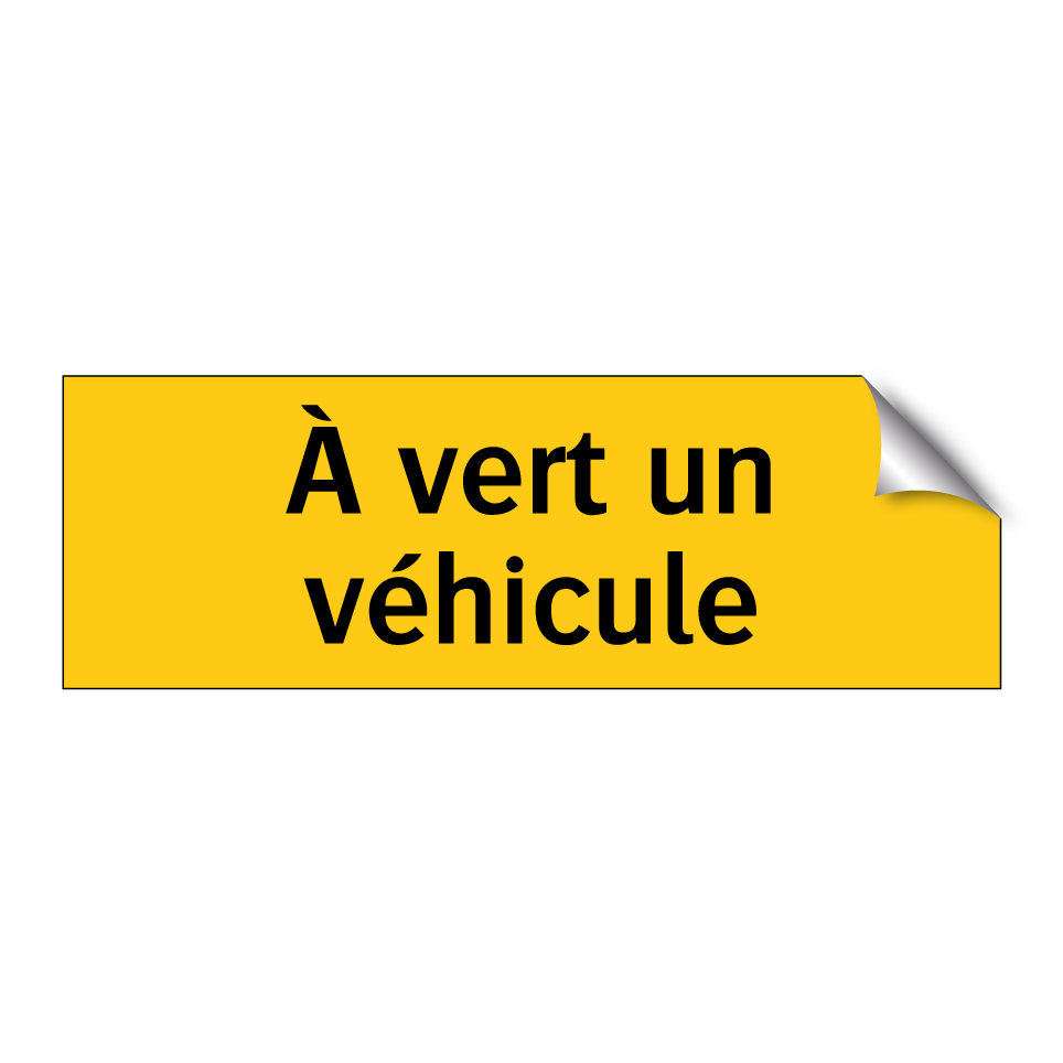 À vert un véhicule