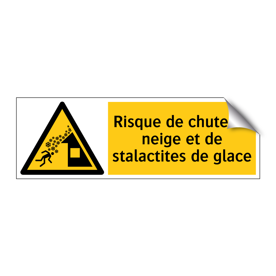 Risque de chute de neige et de stalactites de glace