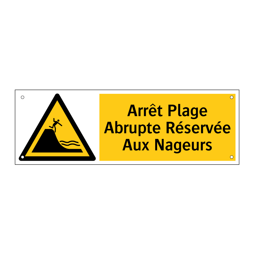 Arrêt Plage Abrupte Réservée Aux Nageurs