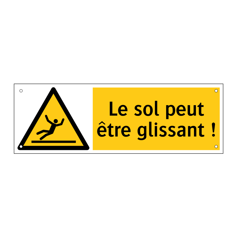 Le sol peut être glissant !