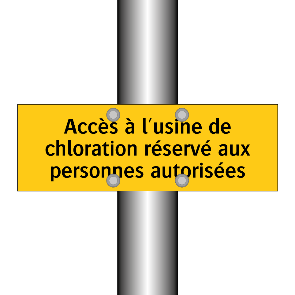 Accès à l'usine de chloration réservé aux personnes autorisées
