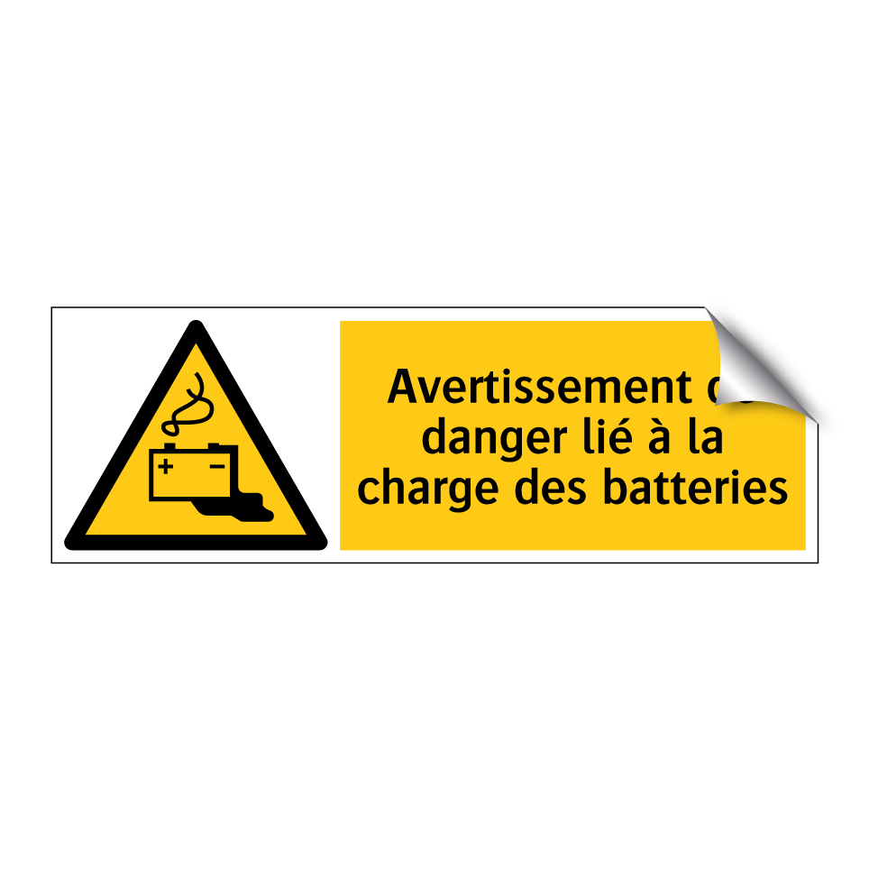 Avertissement de danger lié à la charge des batteries