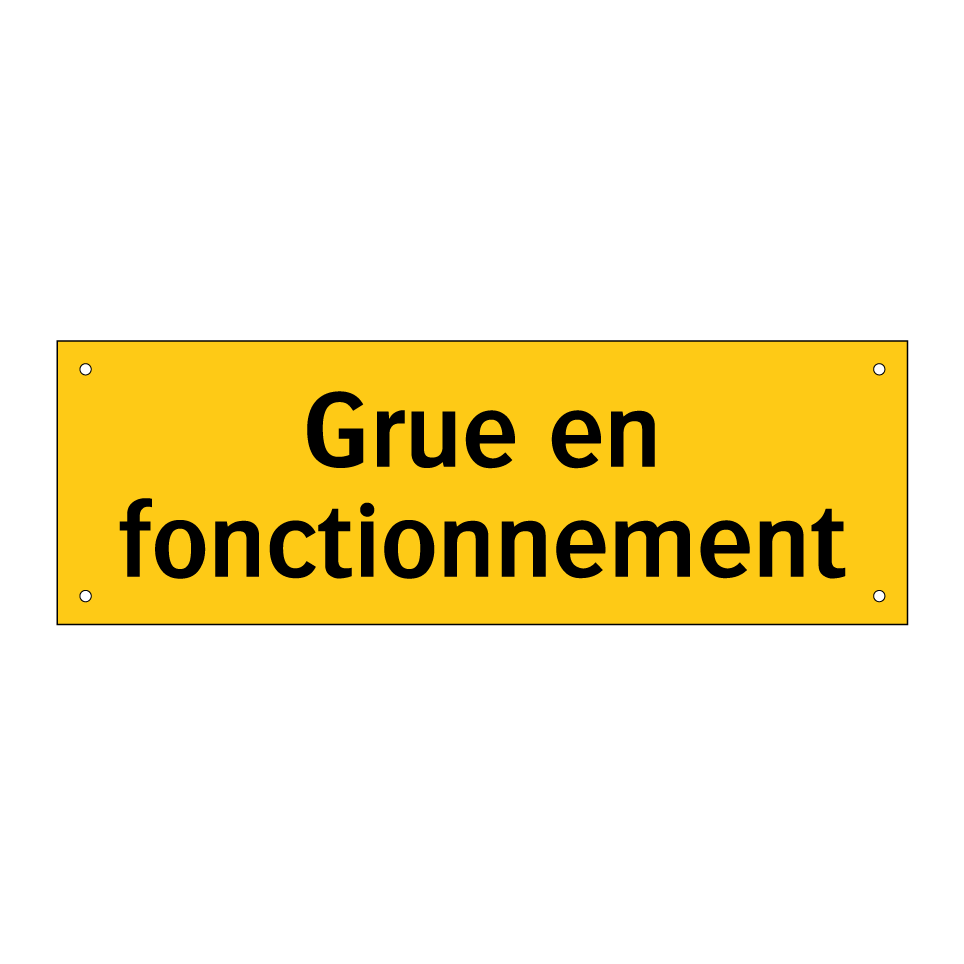 Grue en fonctionnement