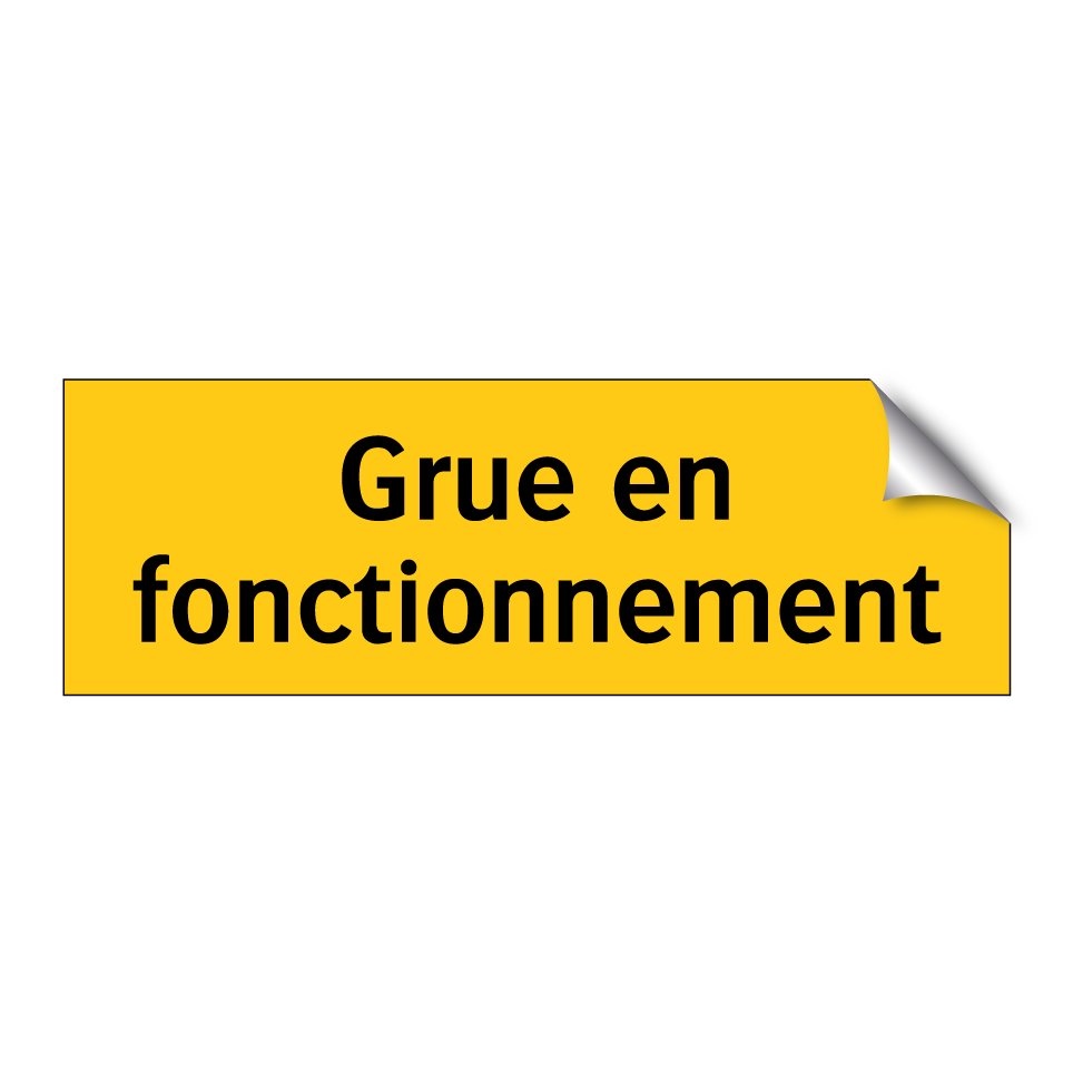 Grue en fonctionnement