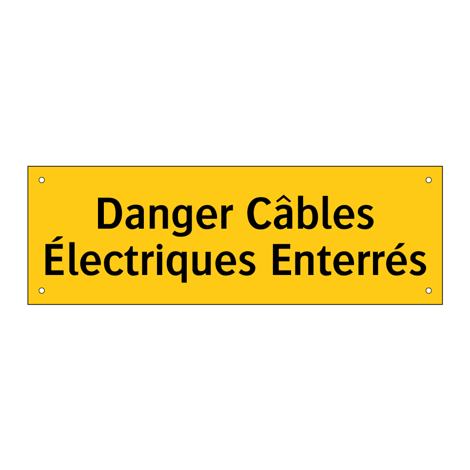 Danger Câbles Électriques Enterrés
