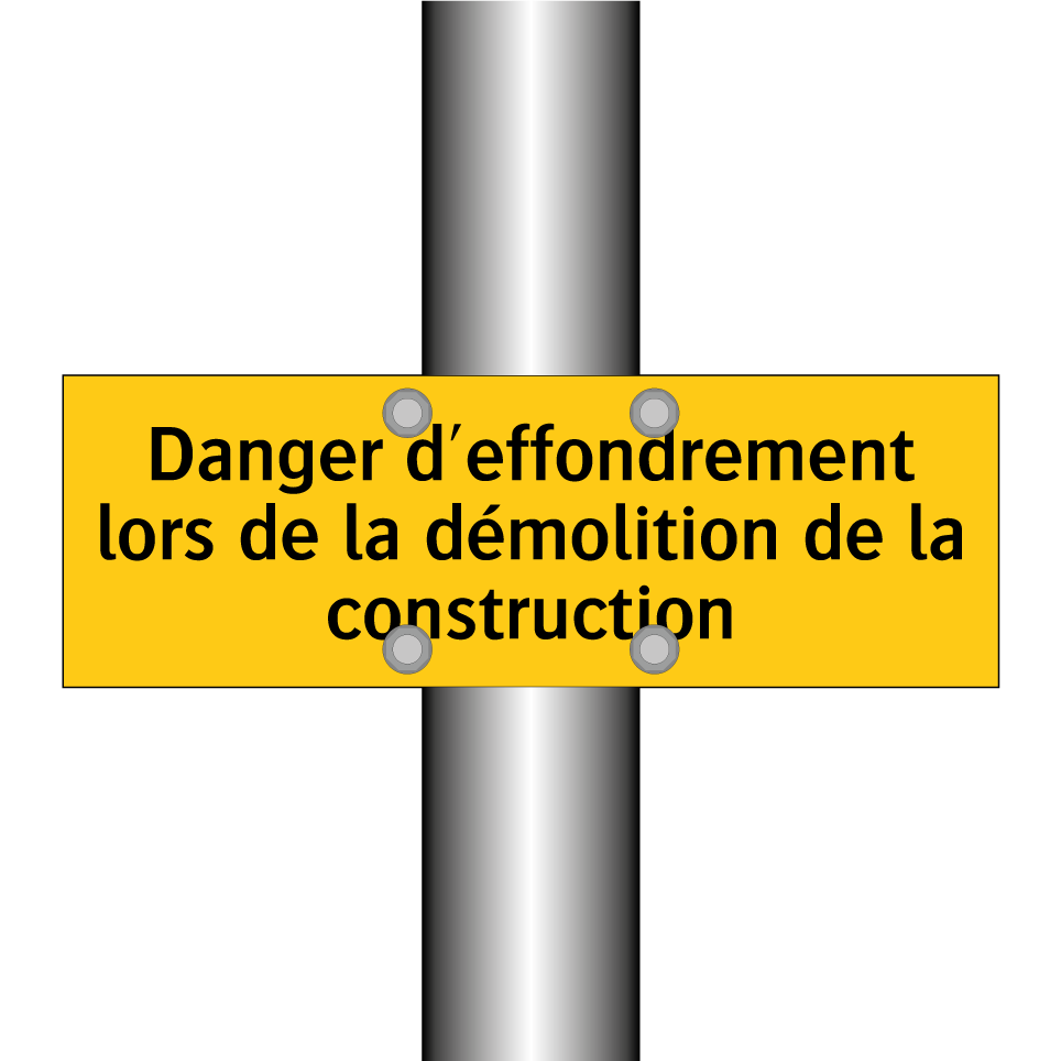 Danger d'effondrement lors de la démolition de la construction