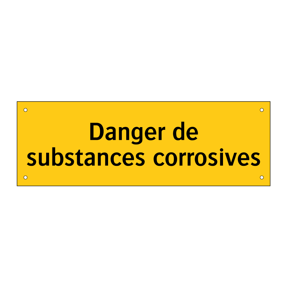 Danger de substances corrosives
