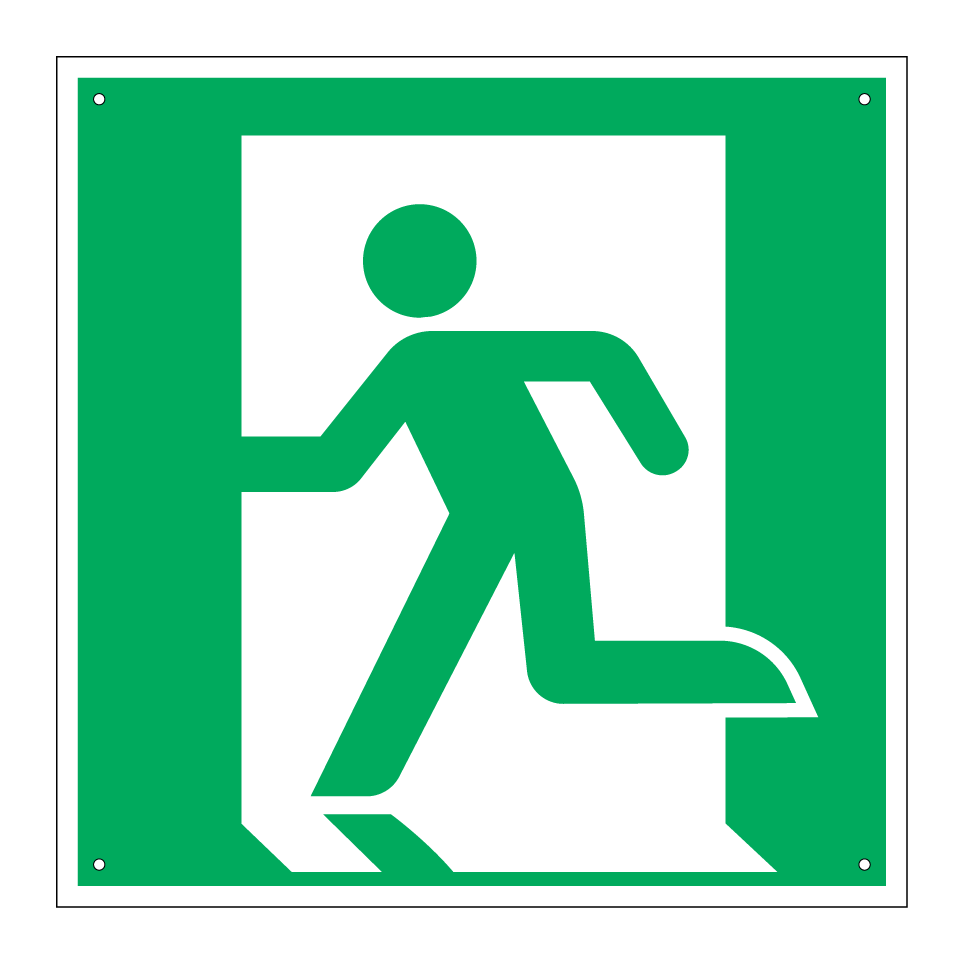 E001 Rettungsweg/Notausgang (links)