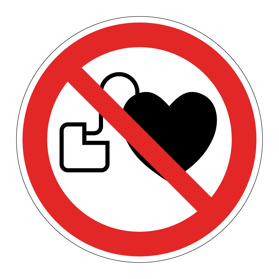 P007 Interdit aux personnes porteuses d’un stimulateur cardiaque