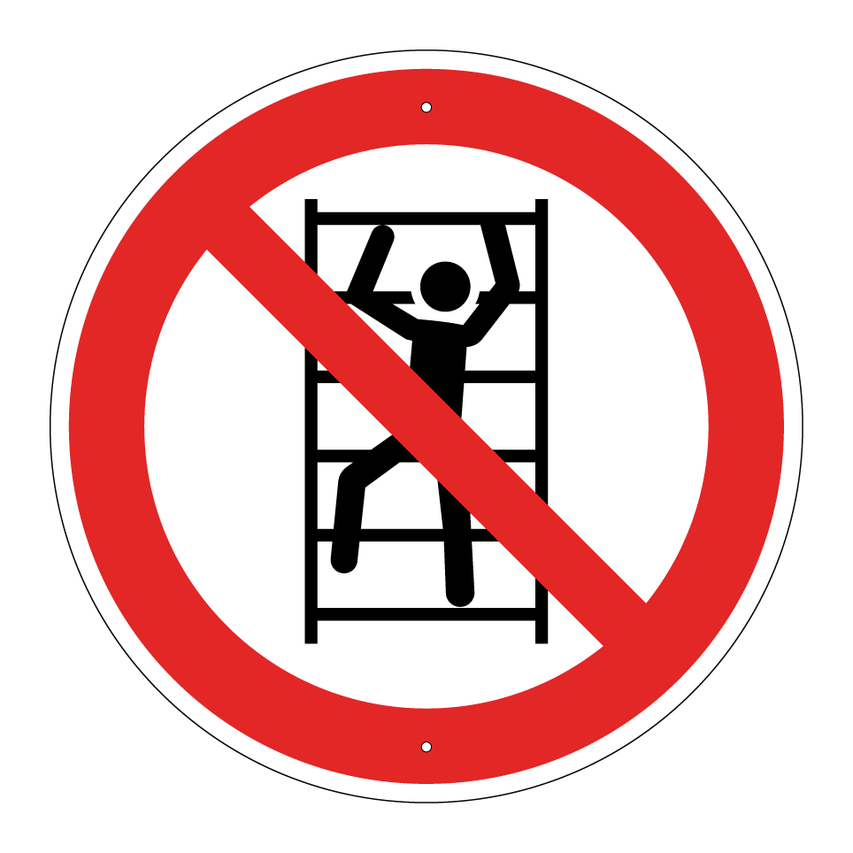 P009 Aufsteigen verboten