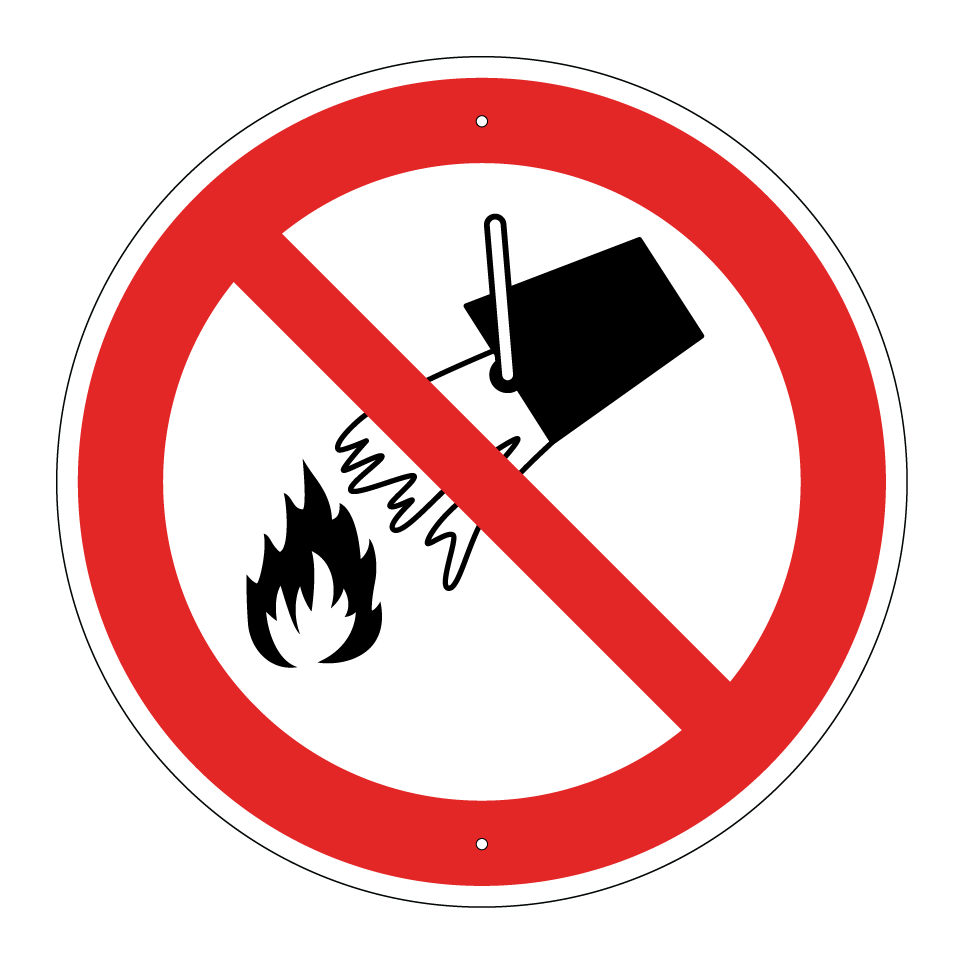 P011 Interdiction d’éteindre avec de l’eau