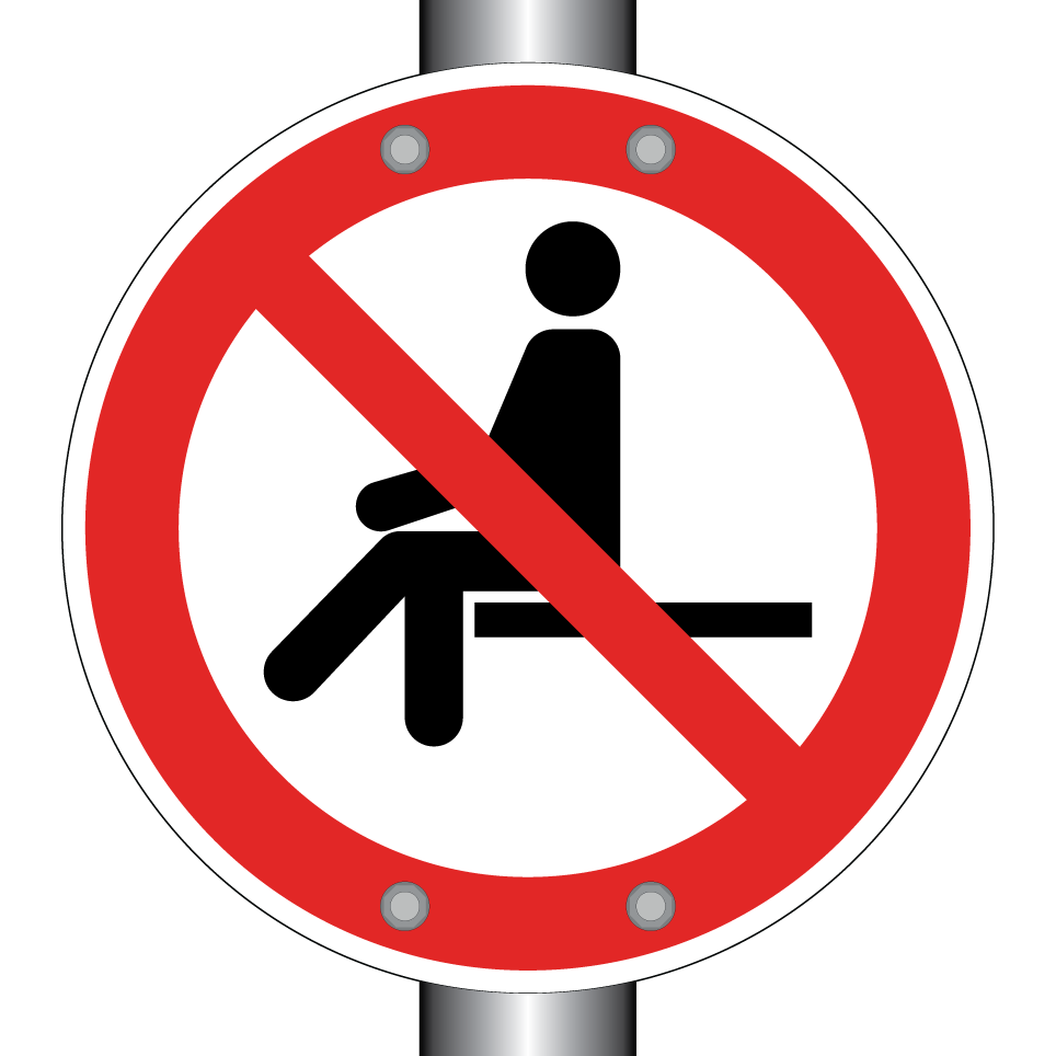P018 Sitzen verboten