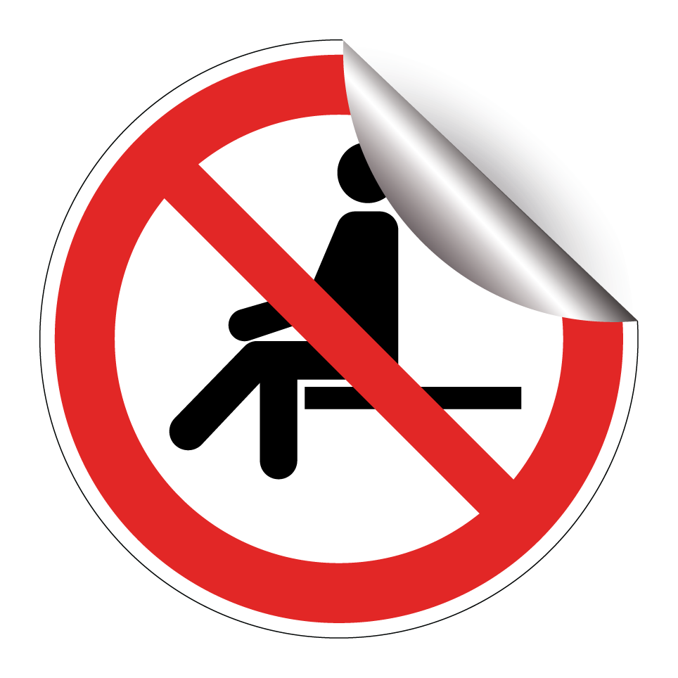 P018 Sitzen verboten