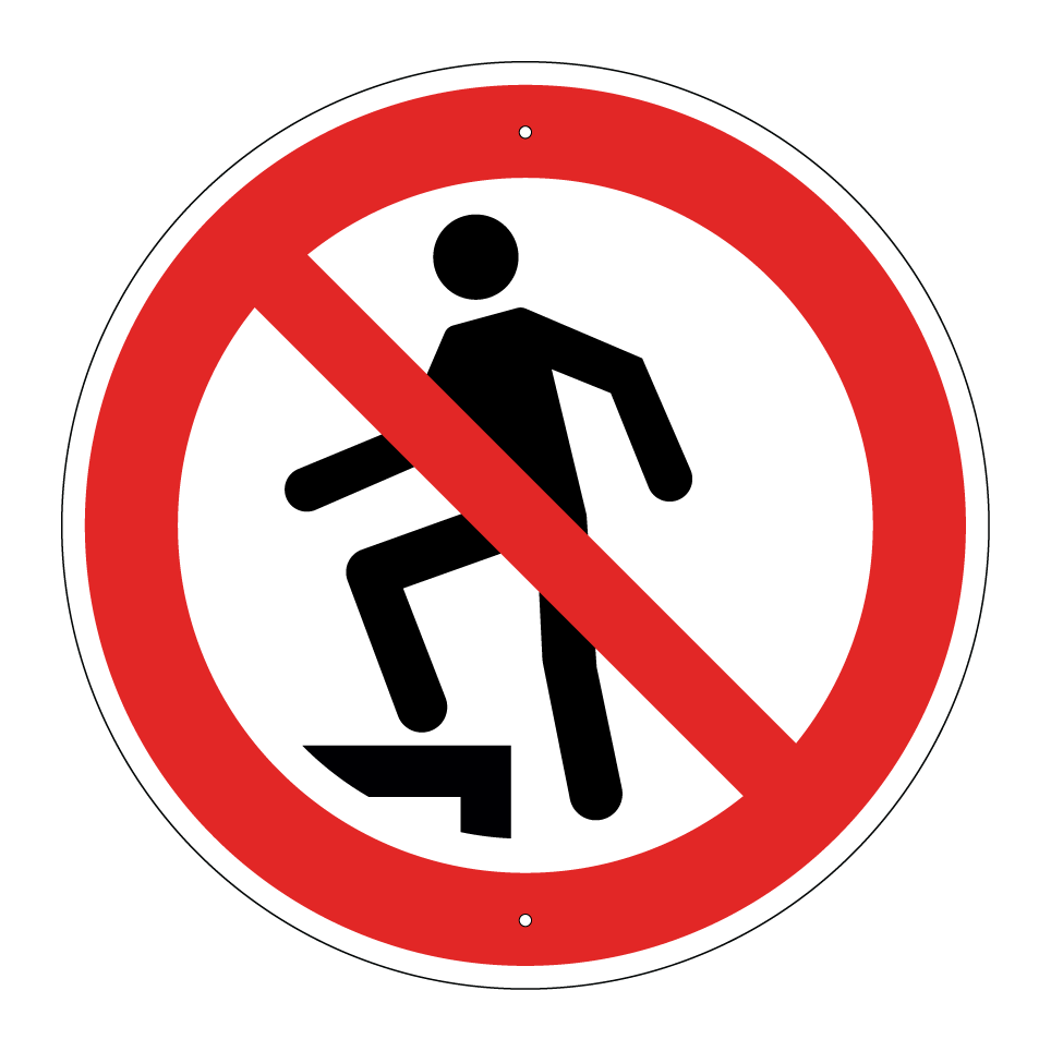 P019 Aufsteigen verboten