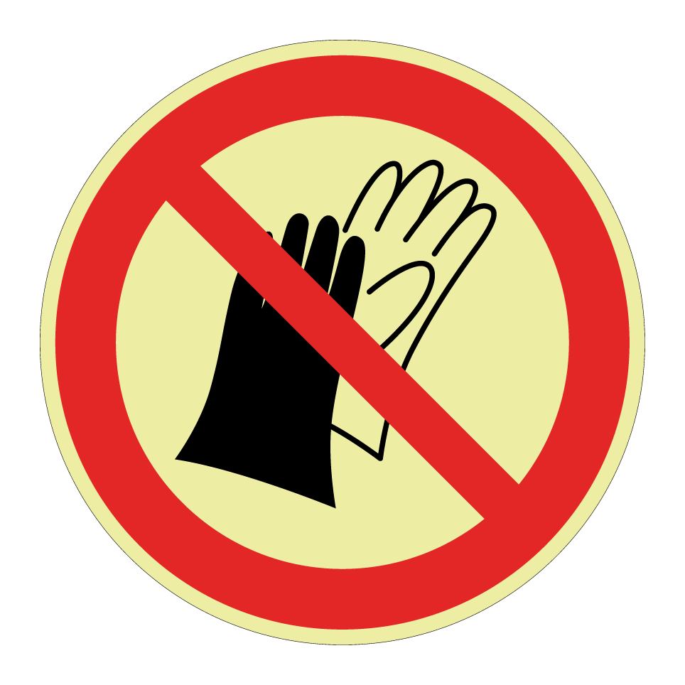 P028 Benutzen von Handschuhen verboten