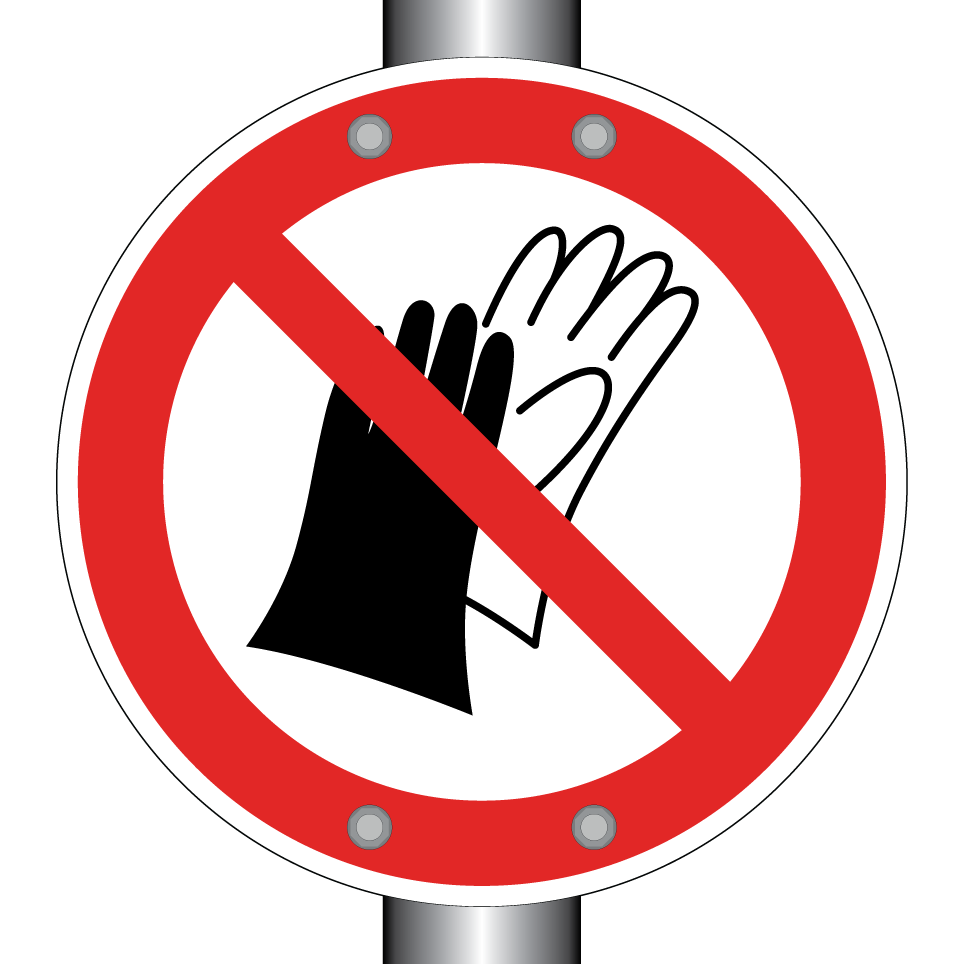P028 Benutzen von Handschuhen verboten