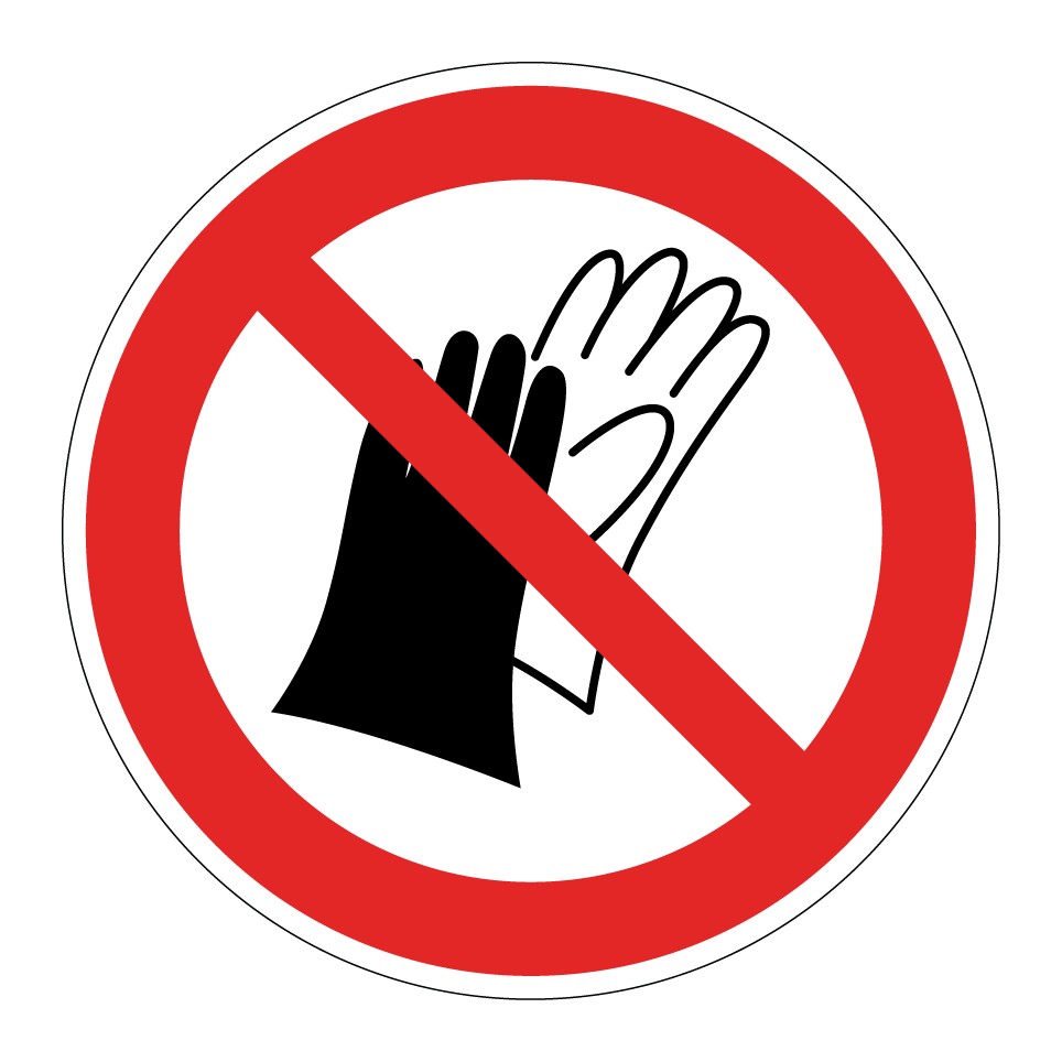 P028 Benutzen von Handschuhen verboten