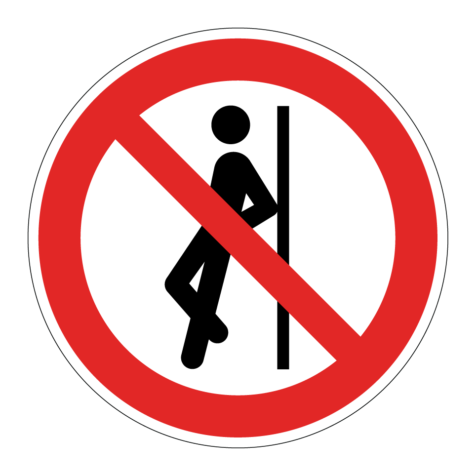 P041 Gegenlehnen verboten