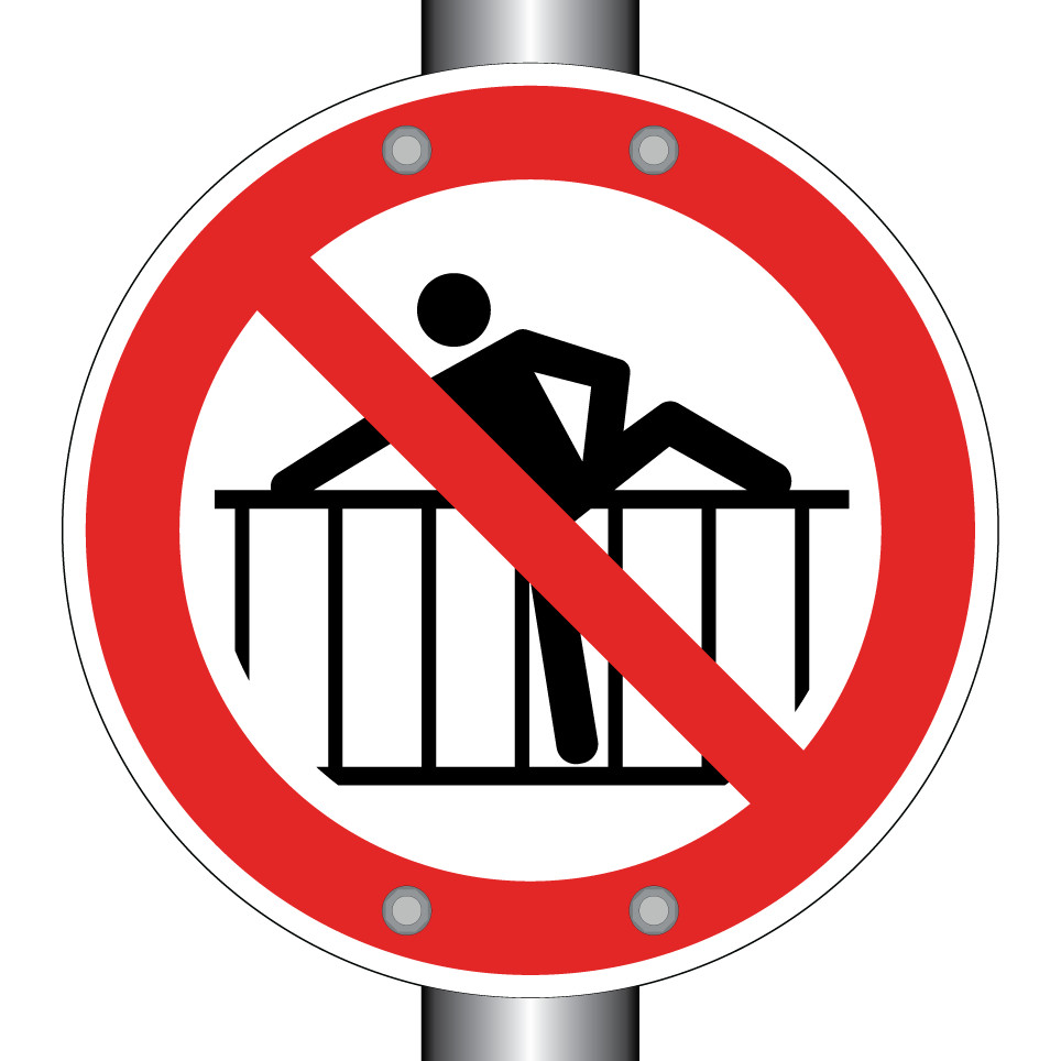 P071 Barriere übersteigen verboten