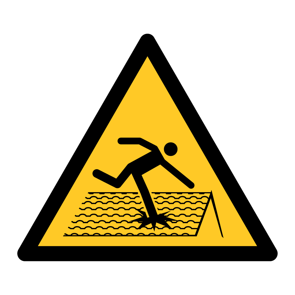 W036 Avertissement Toit fragile