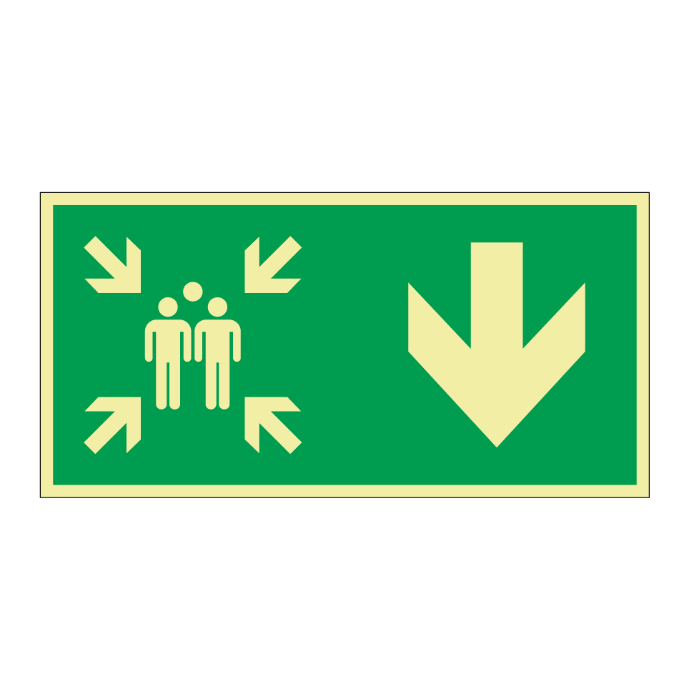 Point de rassemblement vers le bas