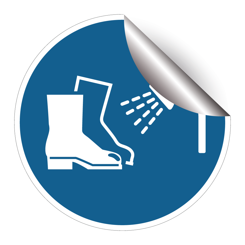 Stiefel vor dem Betreten reinigen