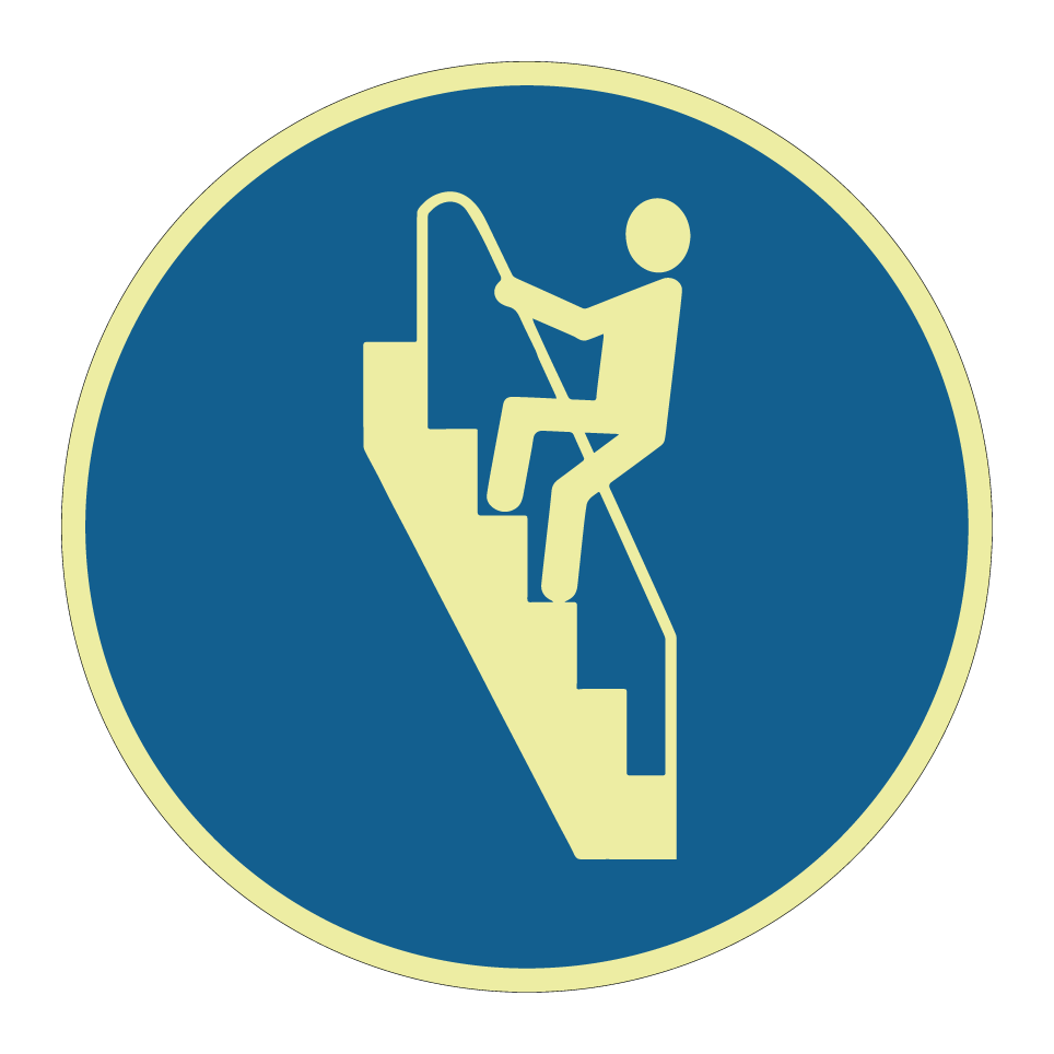 Handlauf auf Treppen benutzen