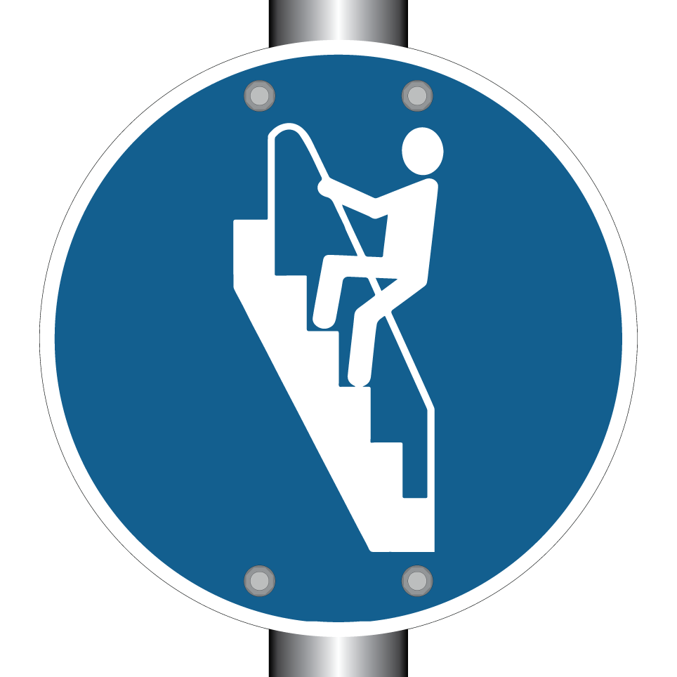 Handlauf auf Treppen benutzen
