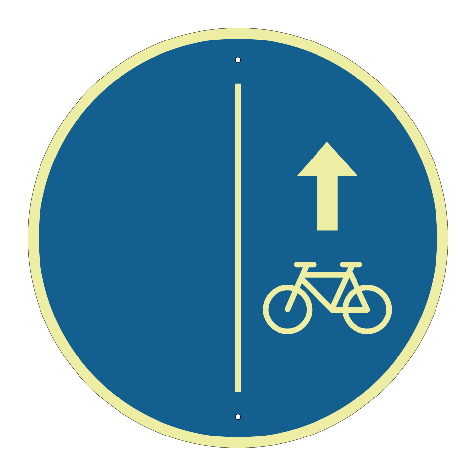 Radfahrer rechts halten