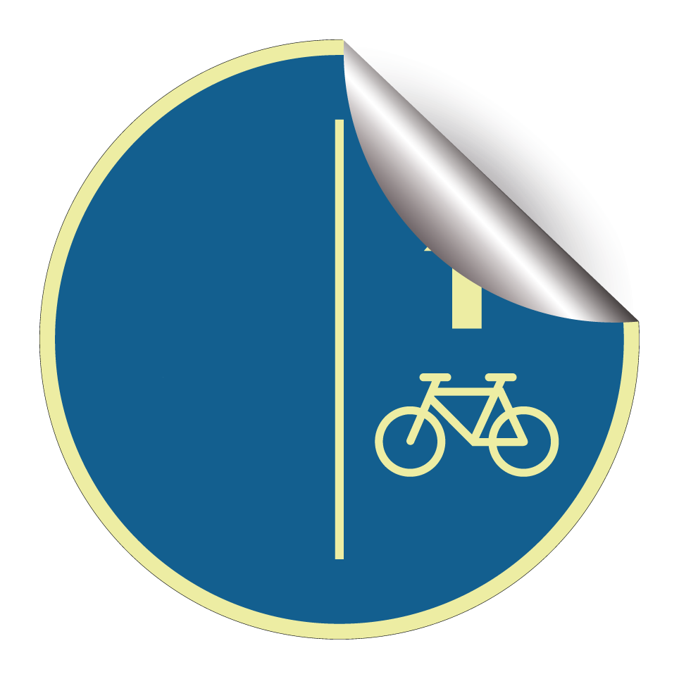 Radfahrer rechts halten