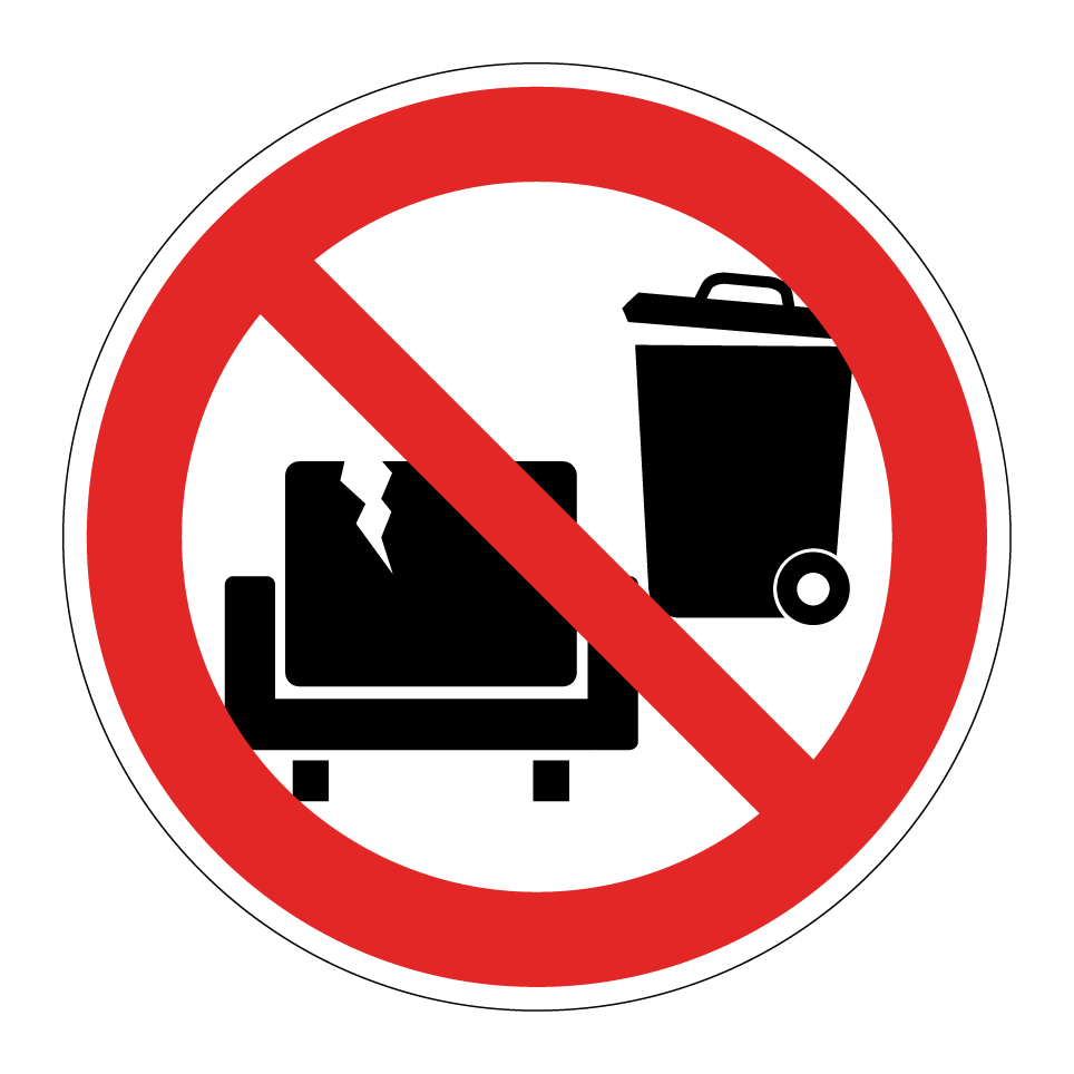 Pas de déchets encombrants