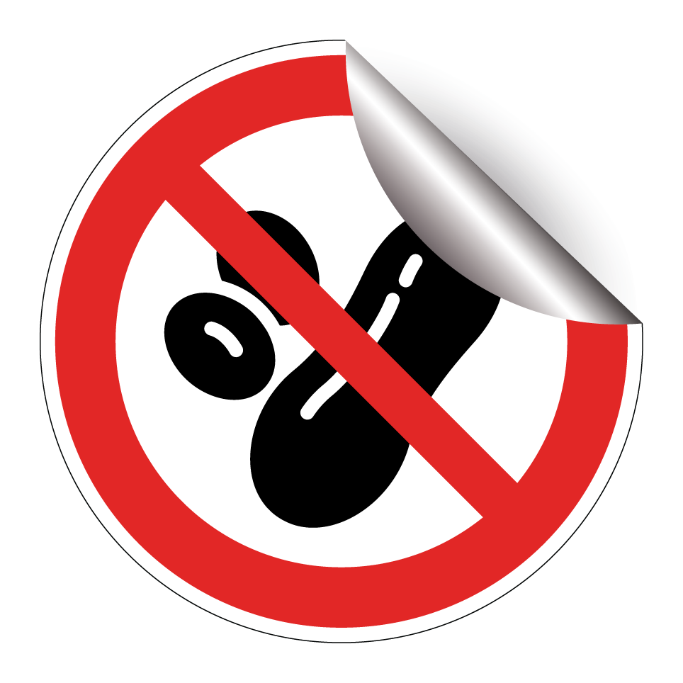 Pas de cacahuètes (restriction liée à une allergie)