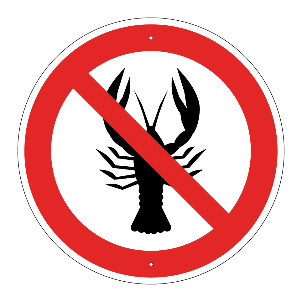 Pas de crustacés (restriction liée à une allergie)