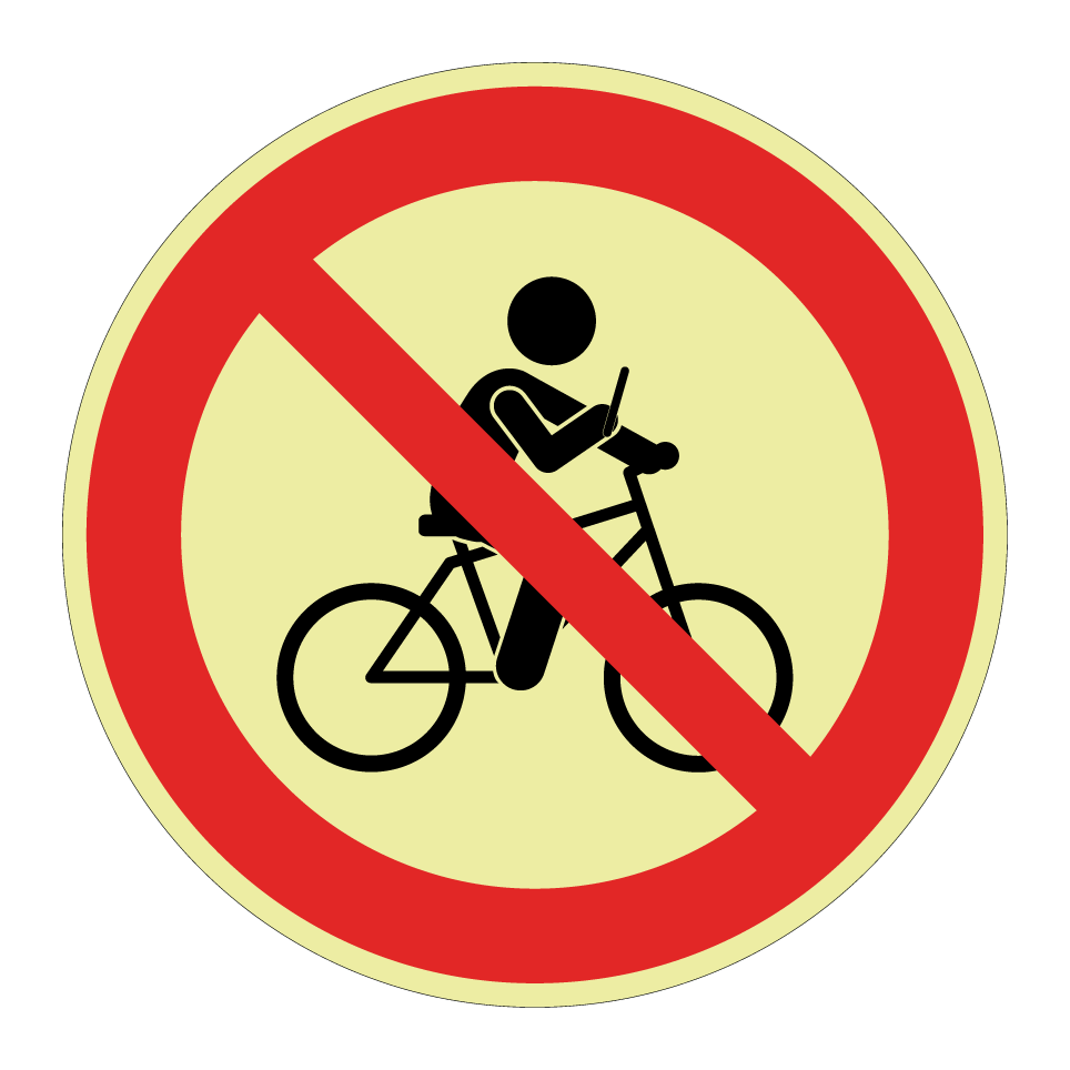 Kein Radfahren während der Handynutzung