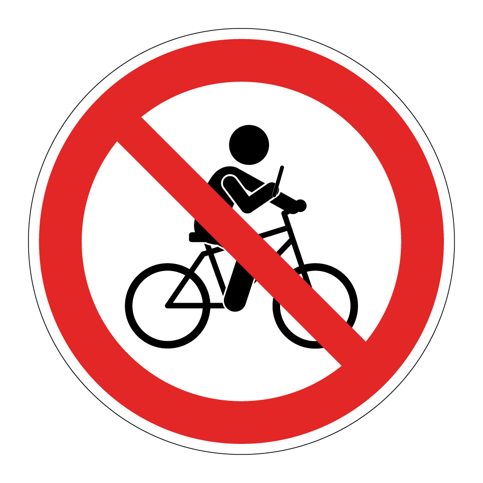 Kein Radfahren während der Handynutzung
