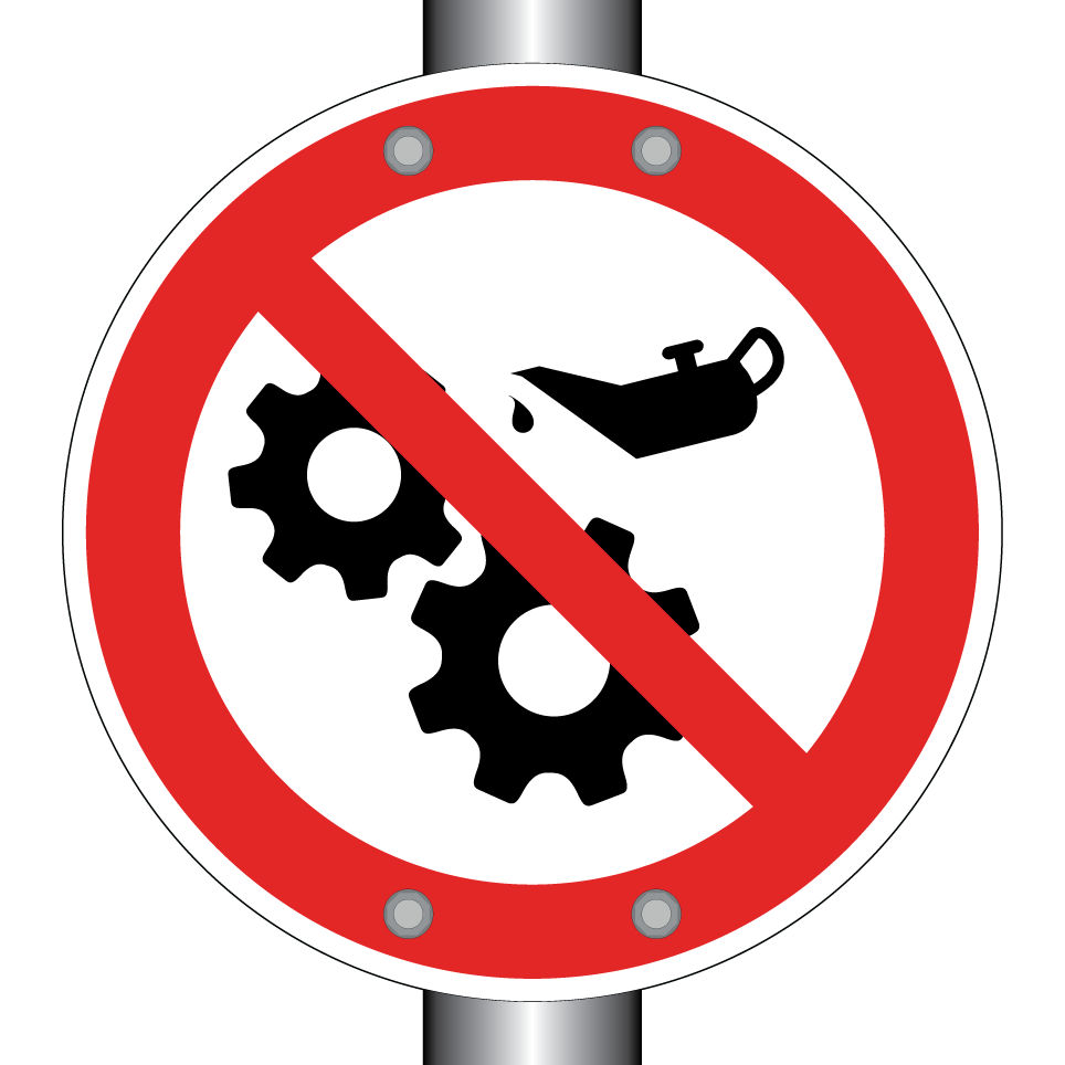 Pas de graissage de la machine
