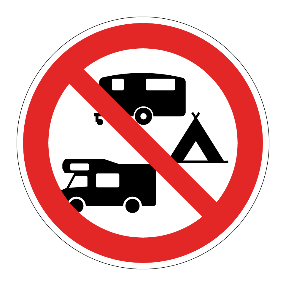 Kein Camping oder Wohnwagen