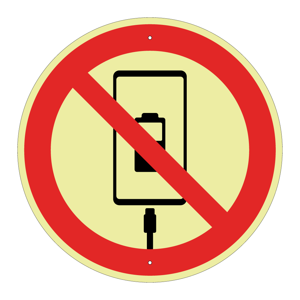 Téléphone portable non autorisé à la charge