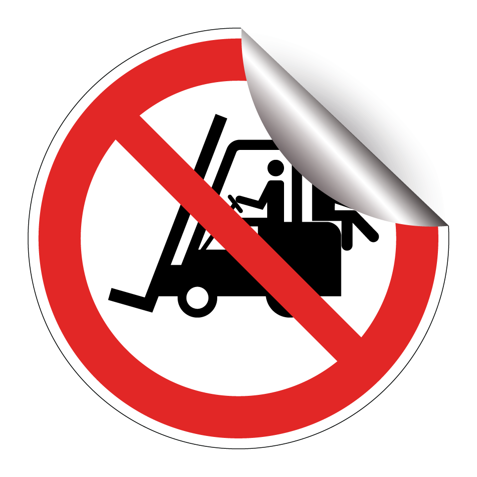 Keine Mitfahrer auf dem Gabelstapler