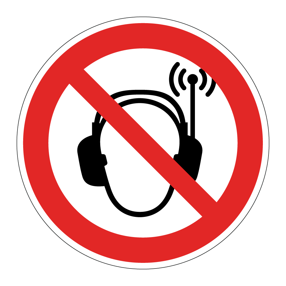 Casques radio interdits