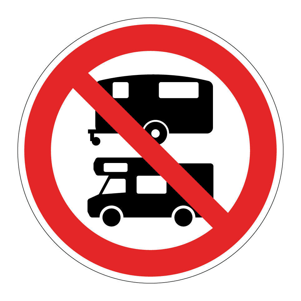 Keine Wohnwagen oder Wohnmobile