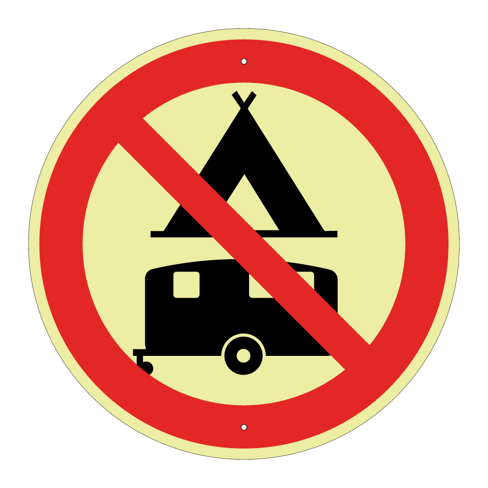 Keine Wohnwagen oder Camping